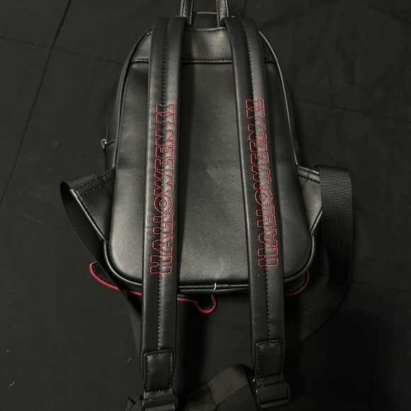 Black and Red Graphic Backpack